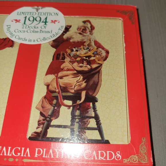 New! 1994 Coca-Cola Playing Cards in  a Collectible Tin - Picture 5 of 8